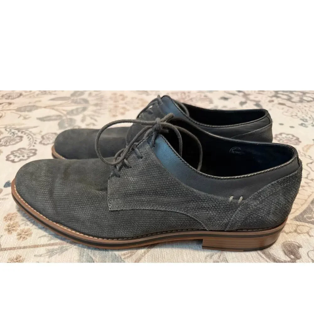 Mismatched Joseph Abboud Cannon Gray Suede Oxfords Men's Left 11 Right 10.5